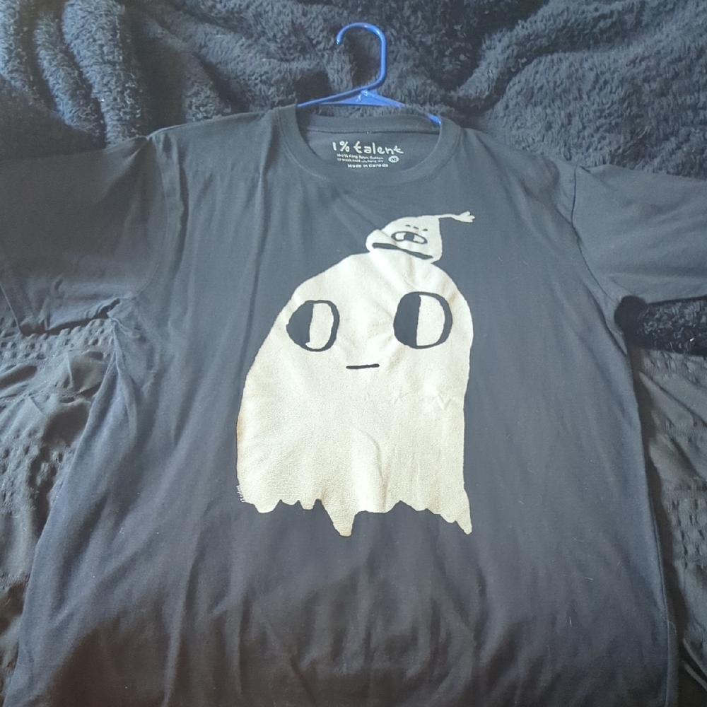 Black Short Sleeve Ghost Graphic Tee